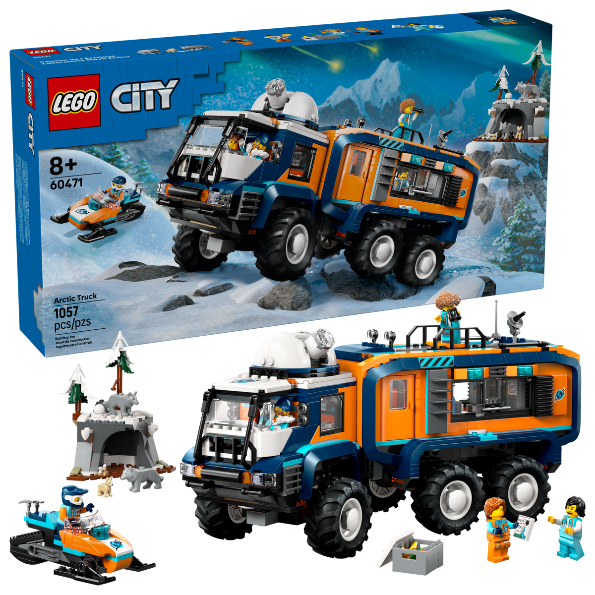 LEGO City 60471 Arctic Explorer Science Lab Truck, box and built model