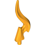LEGO 18395 - Wave Rounded Curved Single with Bar End and Triangular Base (Flame)