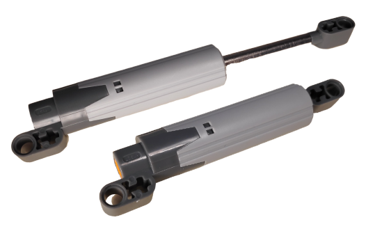 LEGO 61927c01 Technic Linear Actuator with Dark Bluish Gray Ends, Type 1 in Light Bluish Gray
