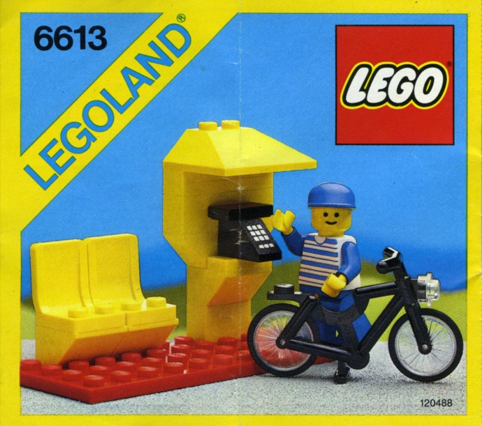 LEGO Town 6613 Telefooncel, voorkant van de bouwinstructie