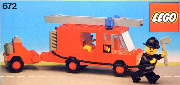 LEGO Town 672 Brandweerwagen, doos