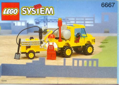 LEGO City 6667 - Wegwerker Met instructies - Zonder doos