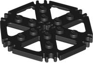 LEGO 69984 Technic, Plate Rotor 6 Blade with Clip Ends Connected (Water Wheel) - Solid Studs in Black