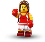 LEGO Collectible Minifigures col16-8 Kickboxer, Series 16, LEGO render with boxing gloves