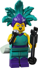 LEGO Collectible Minifigures 71029-12 Cabaret Singer, official LEGO render with microphone and stand