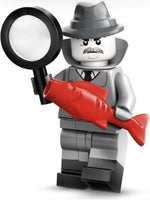 LEGO Collectible Minifigures 71045-1 Film Noir Detective, with magnifying glass and red fish