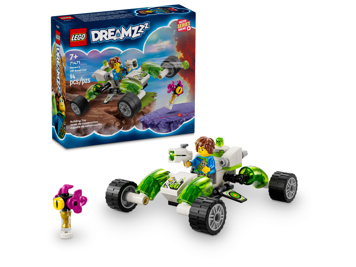 LEGO DREAMZzz 71471 Mateo's terreinwagen, doos en duinbuggy