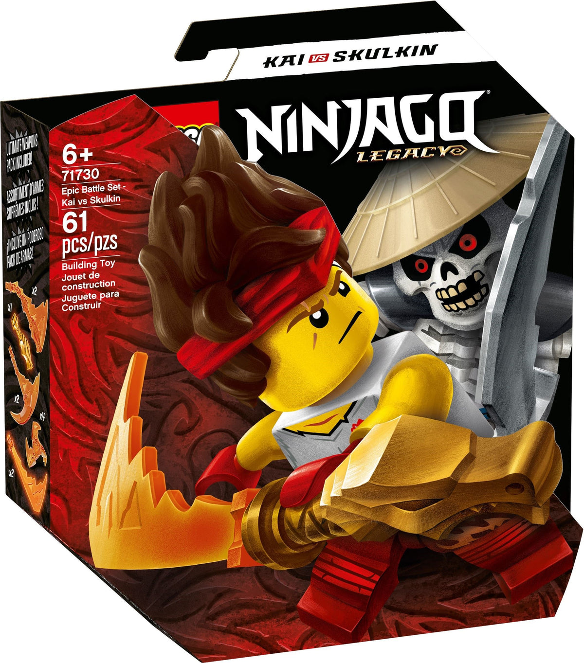 LEGO NINJAGO 71730 Epic Battle Set - Kai vs Skulkin, box