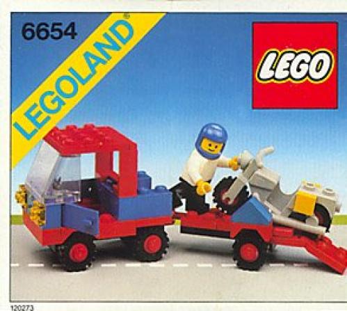 LEGO City 6654 - Motorcycle Transport With instructions - No box