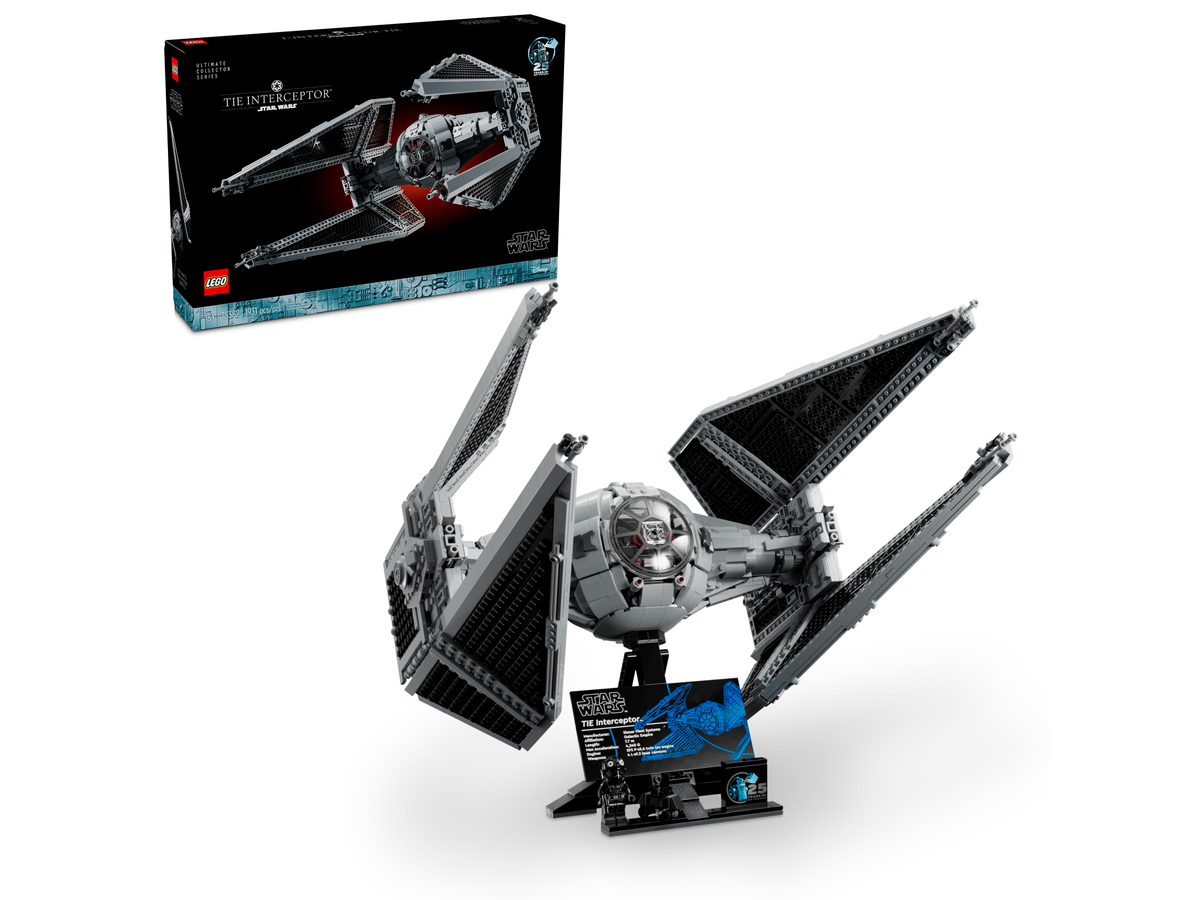 LEGO Star Wars 75382 TIE Interceptor UCS, doos en gebouwd model