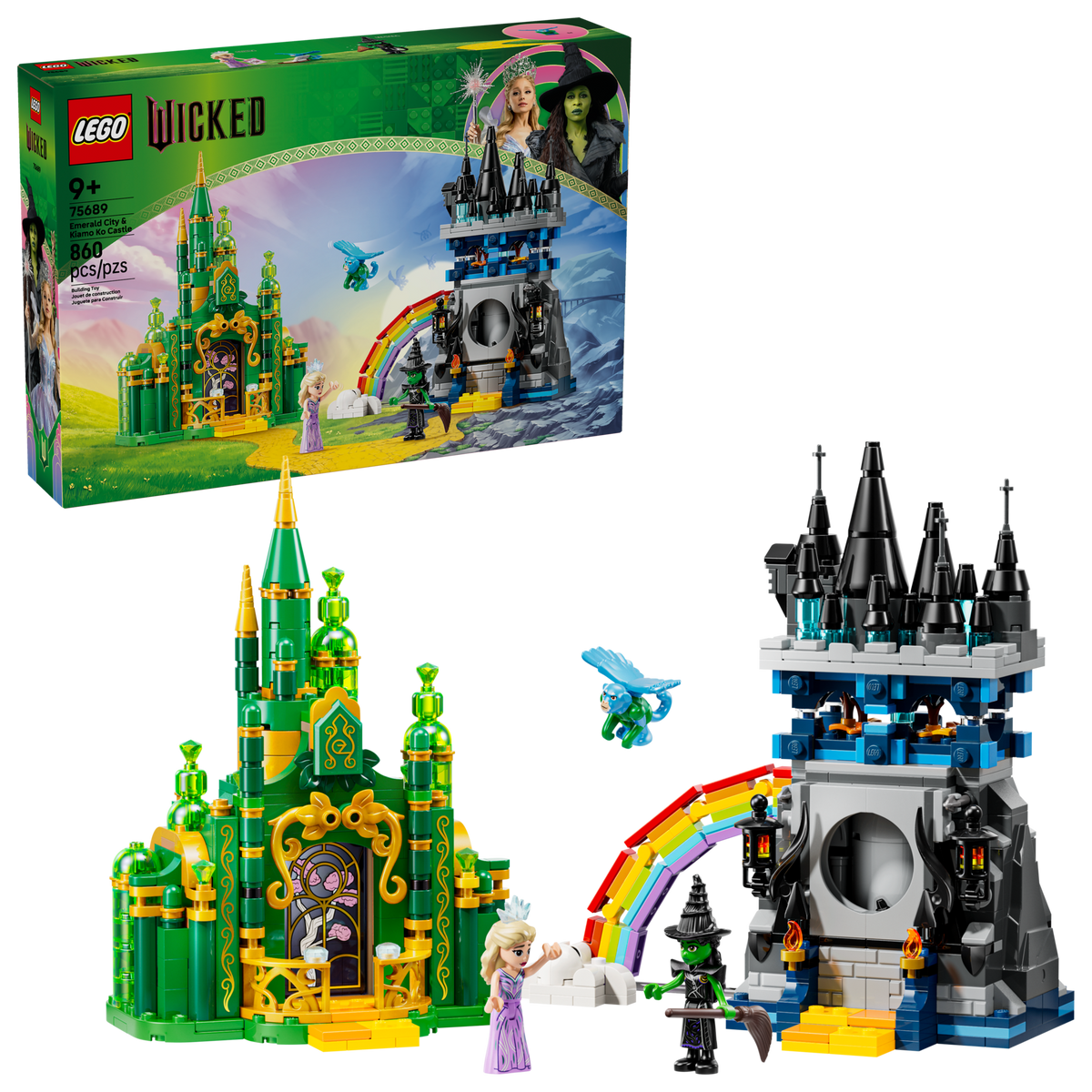 LEGO Wicked 75689 Emerald City & Kiamo Ko Castle, box with the built set