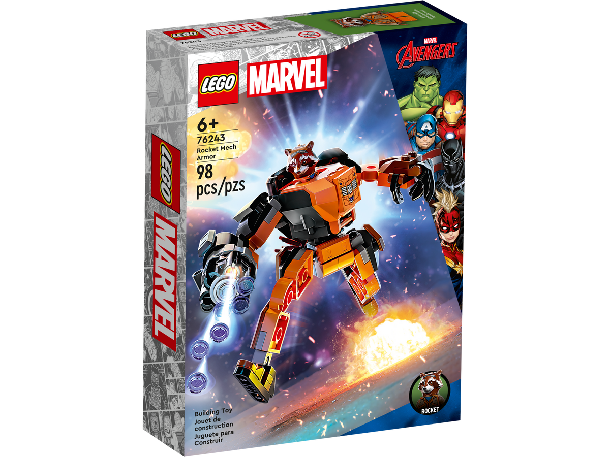 LEGO Super Heroes 76243 Rocket mechapantser, doos