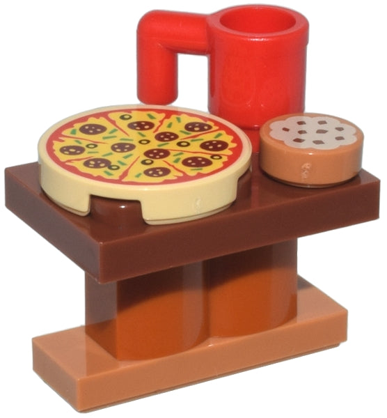 LEGO Holiday & Event 76293-19 - 76293 Advent Calendar 2024, Super Heroes, Spider-Man (Day 18) - Table with Pizza, Mug, and Cookie Packed inside a grip bag