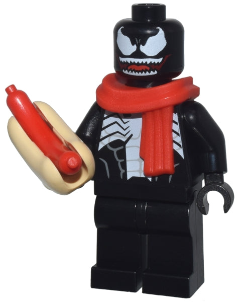 LEGO Holiday & Event 76293-6 - 76293 Advent Calendar 2024, Super Heroes, Spider-Man (Day  5) - Venom with Scarf and Hot Dog Packed inside a grip bag