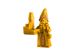 LEGO Harry Potter 76419 Hogwarts Castle and Grounds, gold statue of the Hogwarts architect