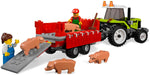 LEGO City 7684 Pig Farm & Tractor, pigs walking down the trailer ramp