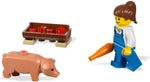 LEGO City 7684 Pig Farm & Tractor, pig, feeding trough and farmer with carrot