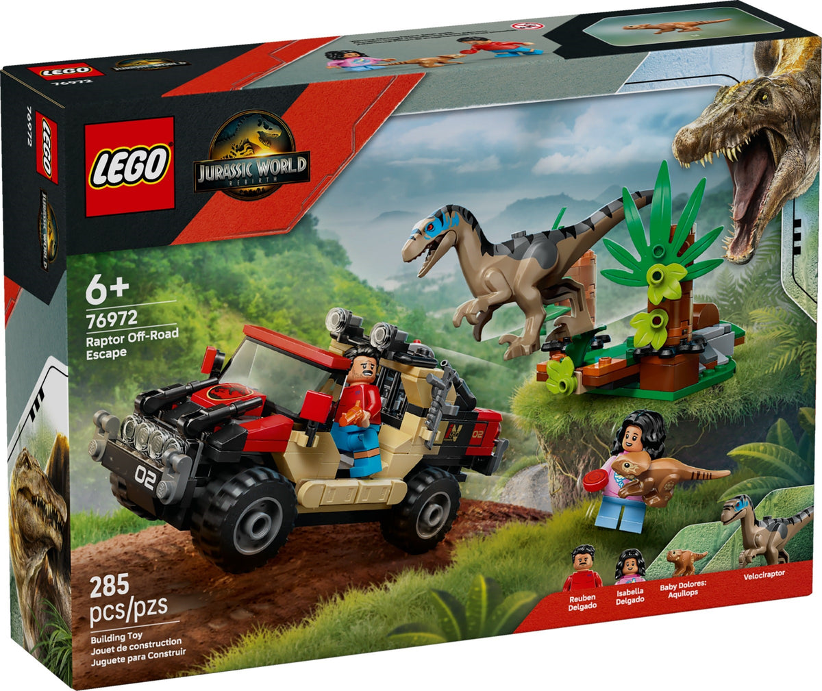 LEGO Jurassic World 76972 Offroad raptorontsnapping, doos
