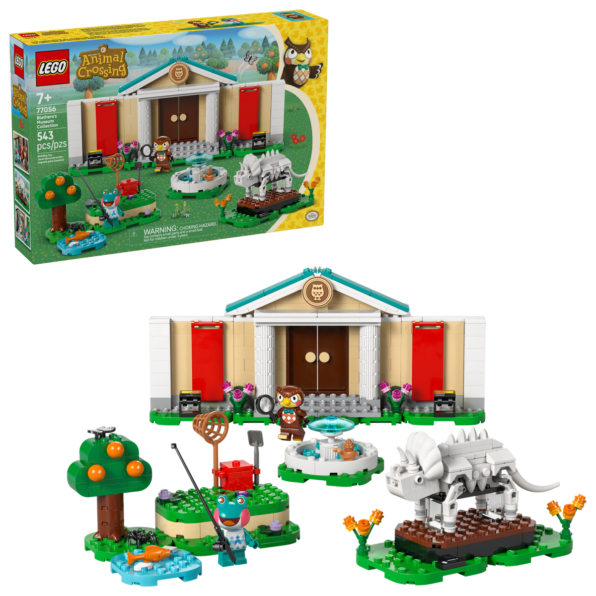 LEGO Animal Crossing 77056 Blathers's Museum Collection, box and built museum