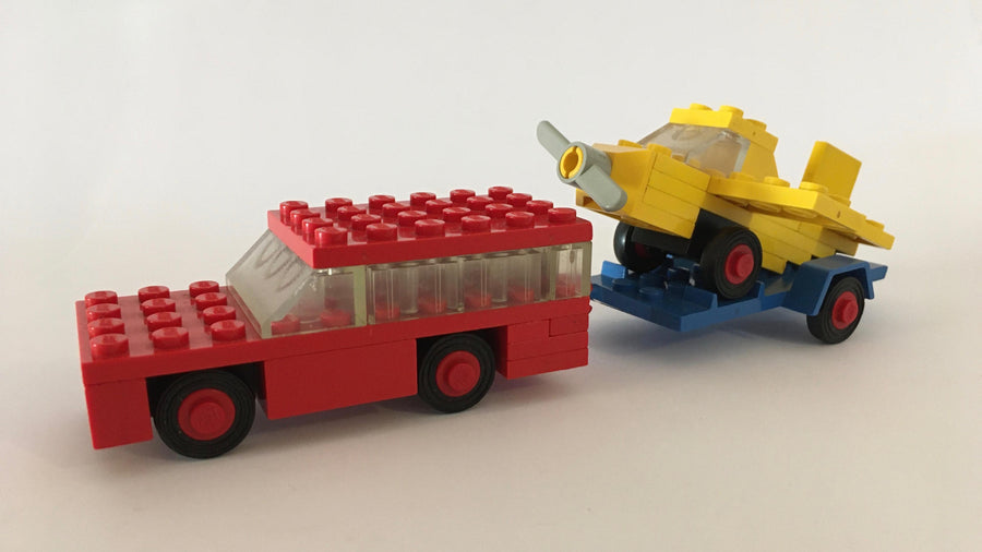 LEGO LEGOLAND 660 - Car with Plane Transporter With instructions - No box - Authentic LEGO Set Main Image