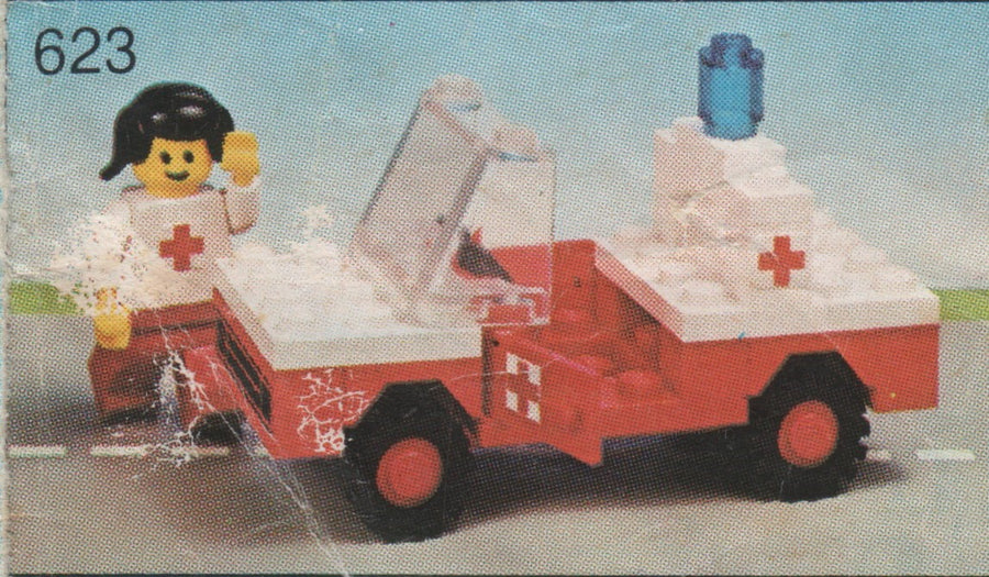LEGO City 623 - Ziekenwagen met instructies - Zonder doos