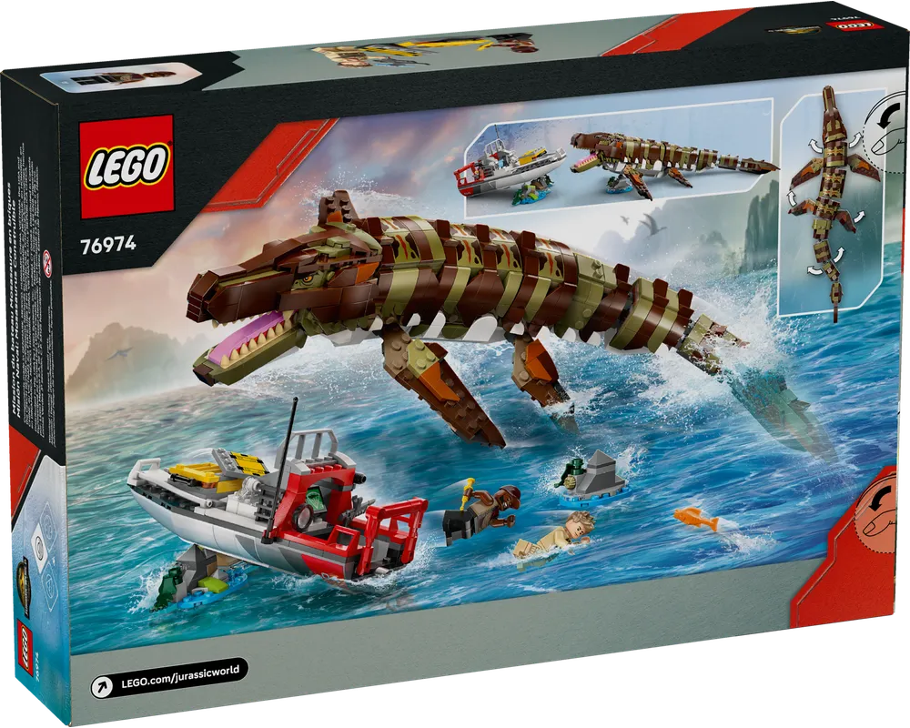 LEGO Jurassic World 76974 - Brick-Built Mosasaurus Boat Mission - Authentic LEGO Set Image 10