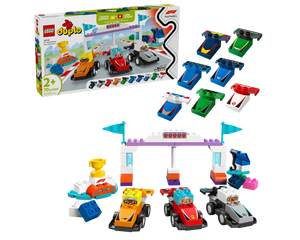 LEGO DUPLO 10445 - F1 Team Racing Cars & Drivers - Authentic LEGO Set Main Image