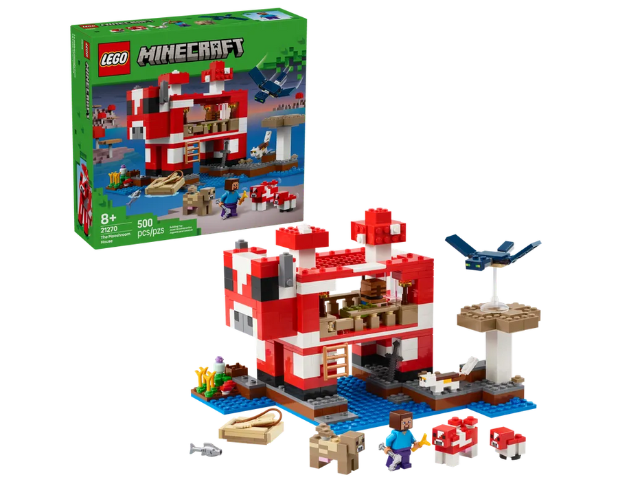 LEGO Minecraft 21270 - The Mooshroom House - Authentic LEGO Set Main Image