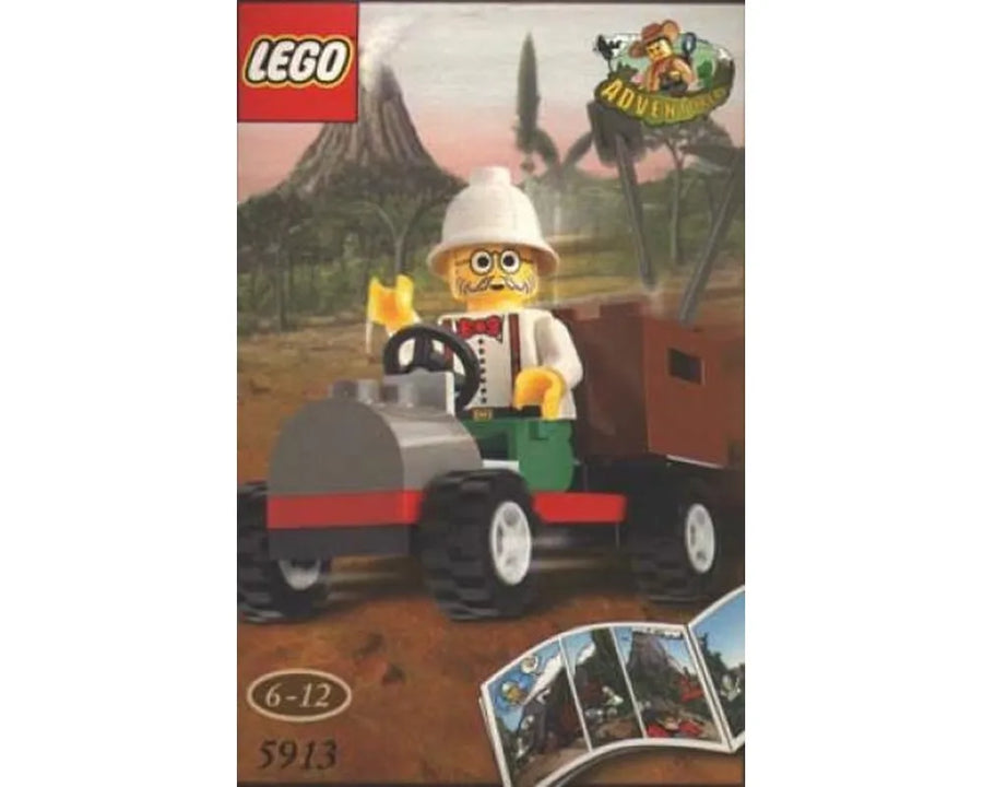 LEGO Adventurers 5913 - Dr. Lightning's Car Doos is beschadigd