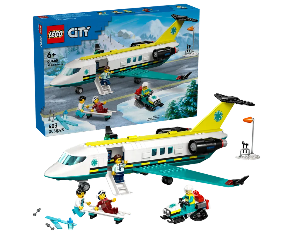 LEGO City 60465 - Emergency Air Ambulance Airplane - Authentic LEGO Set Main Image
