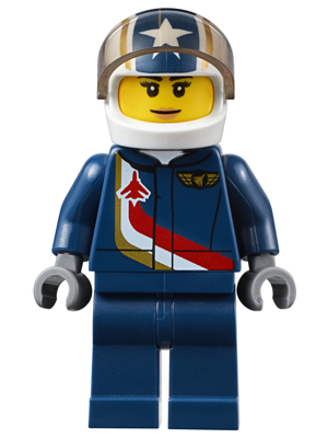 LEGO Minifigure air052 - Airport - Jet Pilot Female