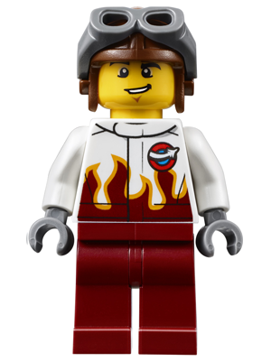LEGO Minifigure air054 - Airport - Stunt Pilot Male - Authentic LEGO Minifigure Main Image