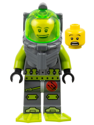 LEGO Minifigure atl002 - Atlantis Diver 2 - Bobby with Flippers
