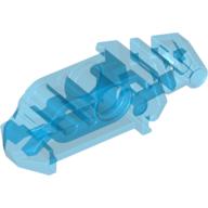 Translucent blue Bionicle Toa Metru head connector block, also known as the eye or brain stalk.