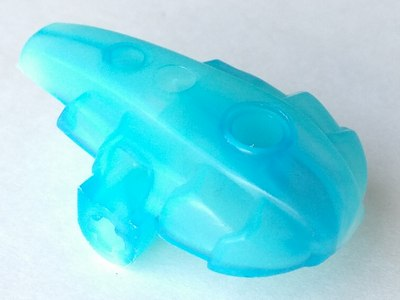 LEGO 57560pb01 - Bionicle Hydruka Back Plate (Morak) with Marbled Trans-Dark Blue Pattern