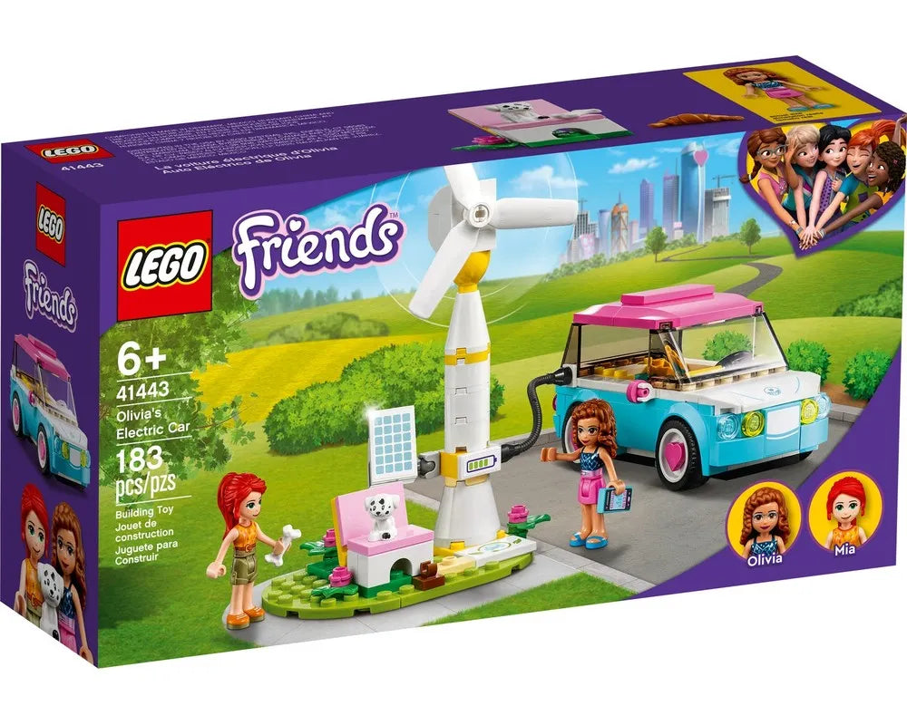 LEGO Friends 41443 - Olivia's Electric Car - Authentic LEGO Set Main Image