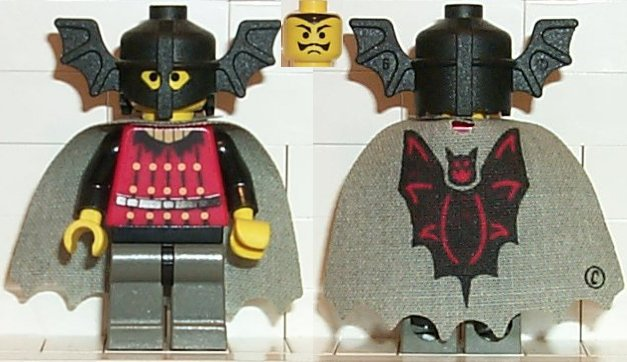 LEGO Minifigure cas022 - Fright Knights - Bat Lord with Cape - Authentic LEGO Minifigure Main Image