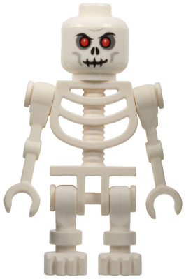 LEGO Minifigure cas328 - Fantasy Era - Skeleton Warrior 2, White