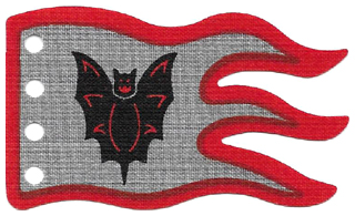 LEGO x376px2 - Cloth Flag 8 x 5 Wave with Red Border and Fright Knights Bat Emblem Pattern