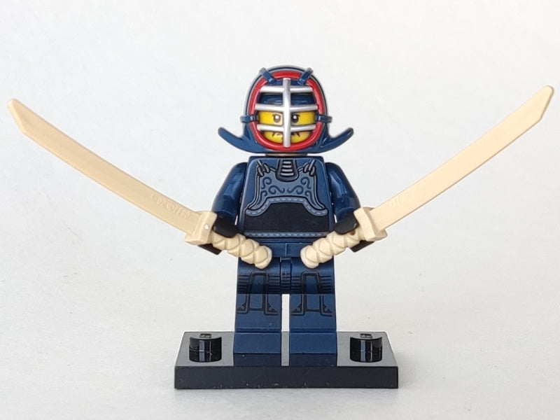 LEGO Collectible Minifigures col15-12 - col15 Kendo Fighter, Series 15 (Complete Set with Stand and Accessories)