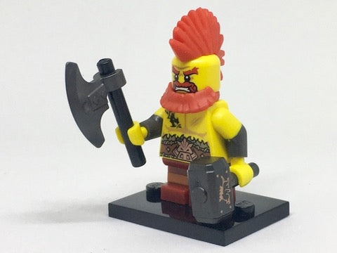 LEGO Collectible Minifigures col17-10 - col17 Battle Dwarf, Series 17 (Complete Set with Stand and Accessories) - Authentic LEGO Set Main Image