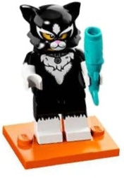 LEGO Collectible Minifigures col18-12 - col18 Kattenmeisje in Kostuum, Serie 18 (Complete Set met Standaard en Accessoires)