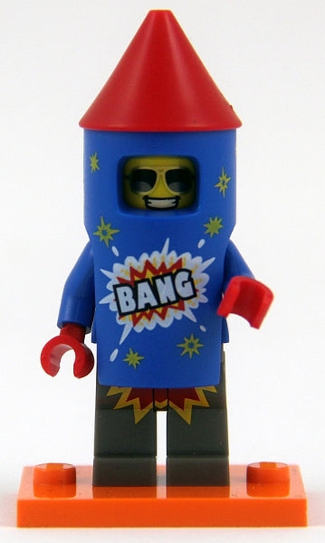 LEGO Collectible Minifigures col18-5 - col18 Firework Guy, Serie 18 (Complete Set met Standaard en Accessoires)