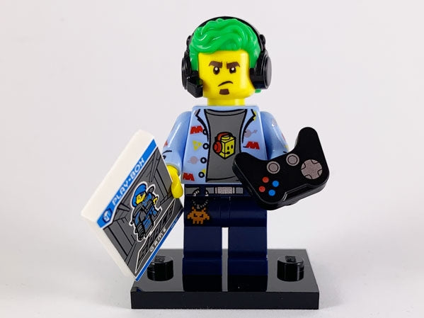 LEGO Collectible Minifigures col19 - Video Game Kampioen, Serie 19 (Complete Set met Standaard en Accessoires)