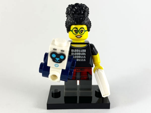 LEGO Collectible Minifigures col19-5 - col19 Programmeur, Serie 19 (Complete Set met Standaard en Accessoires)