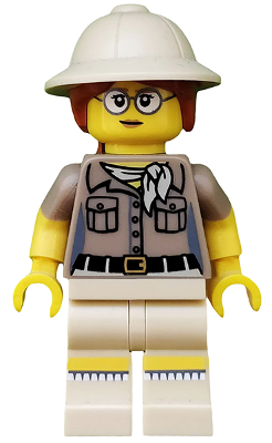 LEGO Collectible Minifigures 71008-6 Paleontologist, minifigure with pith helmet and glasses