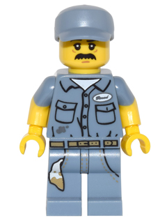 LEGO Collectible Minifigures 71011-9 Janitor, minifigure in work overall