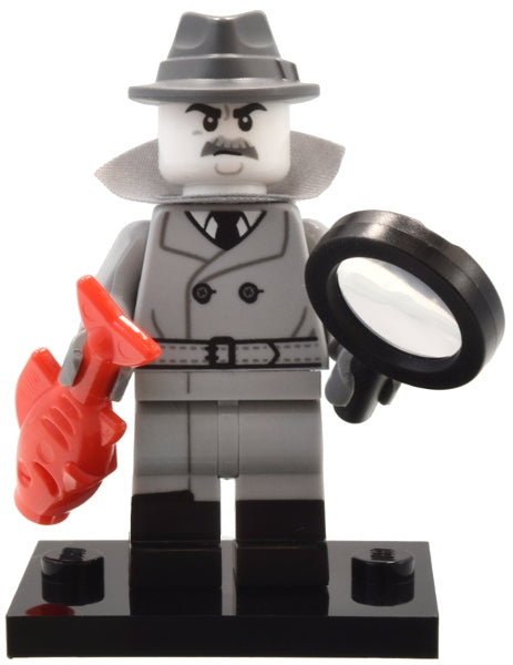 LEGO Collectible Minifigures col25 - Film Noir Detective, Series 25 (Complete Set with Stand and Accessories)