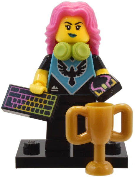 LEGO Collectible Minifigures col25-2 - col25 E-Sports Gamer, Series 25 (Complete Set with Stand and Accessories)