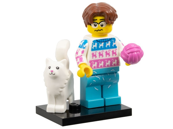 LEGO Collectible Minifigures col27-11 - col27 Cat Lover, Series 27 (Complete Set with Stand and Accessories)